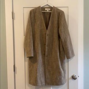 Long fabric coat